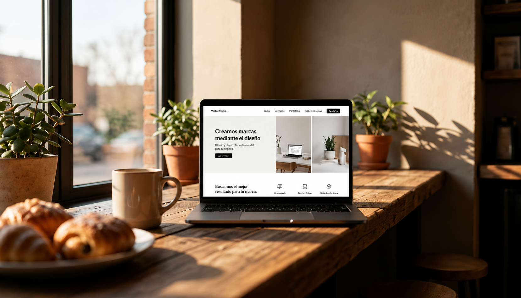Web diseñada para una cafetería